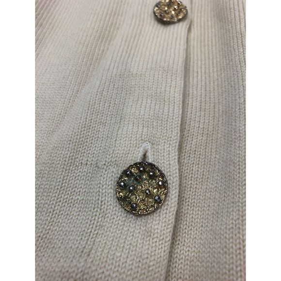 Ballantyne Scotland Cream Cardigan Sweater 40 M/L - Picture 5 of 9